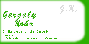 gergely mohr business card